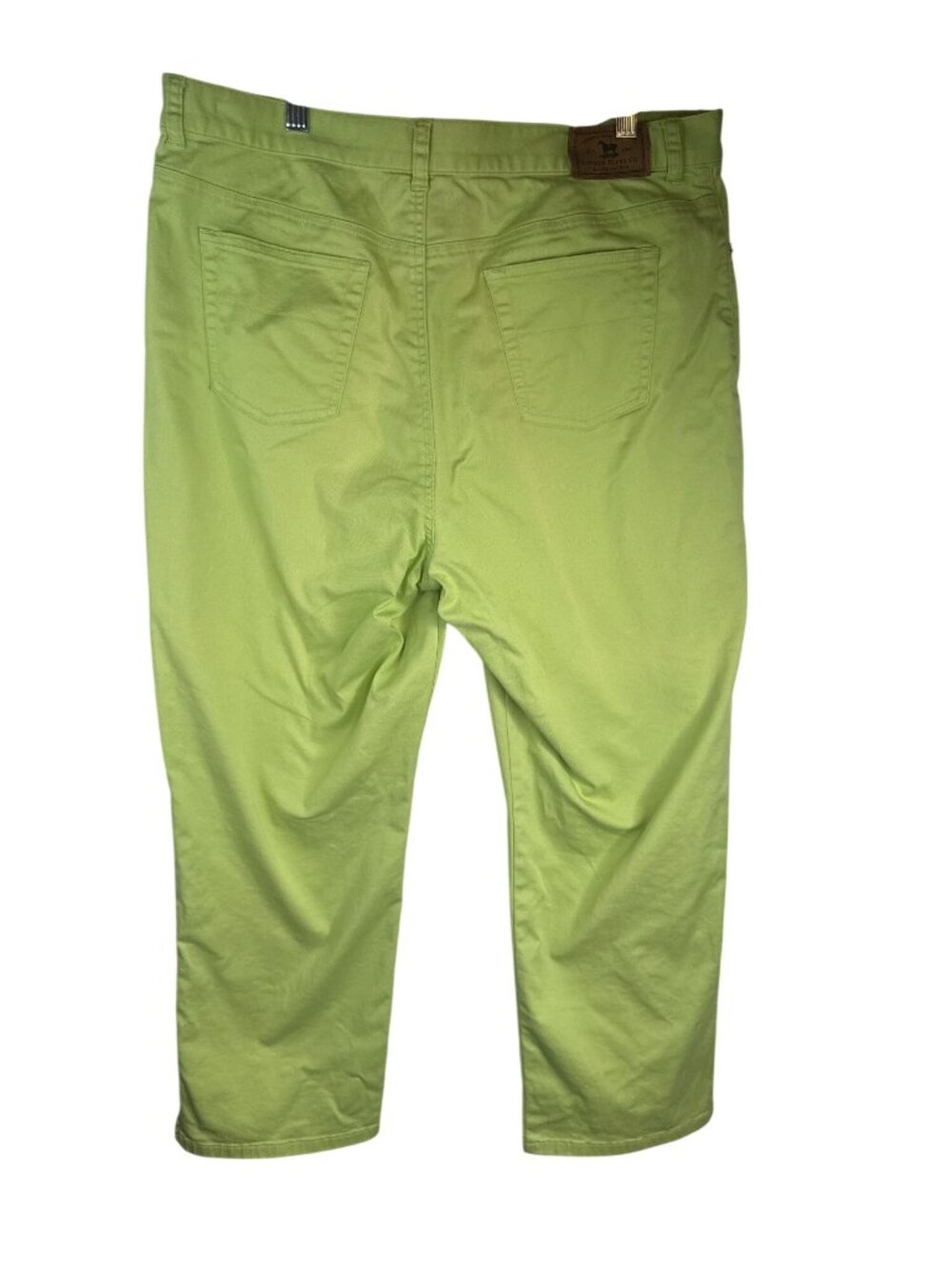 2/$30 Lauren Jeans Co. Ralph Lauren 14 Lime Green Stretch Cropped Pants - Picture 4 of 16